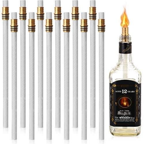 Kit de 24 Allumes-Bougies pour Bouteilles de Vin – 12 Supports d'Allumettes en Laiton avec Rondelle et 12 Jonctions en Fibre de Verre de Remplacement pour Décoration Intérieure/Extérieure Artisanale Kit de 24 Allumes-Bougies pour Bouteilles de Vin – 12 Supports d'Allumettes en Laiton avec Rondelle et 12 Jonctions en Fibre de Verre de Remplacement pour Décoration Intérieure/Extérieure Artisanale