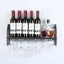 ITeeLas Wall Mounted Wine Rack - Bottle & Glass Holder-Decorative for Home Bar, Dining Room, Kitchen (1 Tier) ITeeLas Wall Mounted Wine Rack - Bottle & Glass Holder-Decorative for Home Bar, Dining Room, Kitchen (1 Tier)