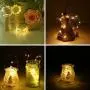 Lvyinyin 20 Stück Kupferdraht-Fairy Lights, 6,6 V Batteriebetriebene Flexible Sterne Lichter für DIY Weihnachten, Halloween Hochzeit und Party Dekoration, Warmweiß
