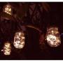4er Pack Warmweiße 20 LED Solar Mason Jar Lichtdeckel mit Hängern für Regular Mouth Mason Jar Outdoor Garten Weihnachts Halloween Dekoration (Gläser nicht enthalten)