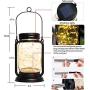 YUEFA Solar Lanterns Outdoor Waterproof, Mason jar Hanging Solar Garden Lights lantrens,for DIY Garden Patio Holiday and Outdoor Large Lawn Decoration