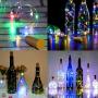 Sanniu Flaschenlampen, 10er Pack Kupfer Sternen Wein Flaschen Fairy Lights für Flasche, Batteriebetriebene Bier Flaschen Lampen Set für Schlafzimmer, Partys, Hochzeit, Dekoration (2m/7.2ft Multicolor)