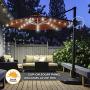 8 Modes Solar Umbrella Lights + 8 Pack 20 LEDs Solar Wine Bottle Lights with Cork