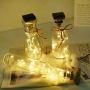 Solarbetriebene Weinvorratsleuchten mit Korken, LoveNite 6er Set 20 LED Korkform Silber Kupferdraht Farbige Feen Mini Lichterkette für DIY, Party, Weihnachten, Hochzeit Dekoration (Warmweiß)