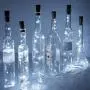 Weihnachts-Weinflaschen-Lichter mit Korken, LoveNite Batteriebetriebene 20 LED Kork-Form Silberdraht Farbige Glühbirnen Mini Lichterkette (Keine Flaschen) für DIY, Party, Dekoration, Weihnachten, Halloween, Hochzeit (Kühlweiß)