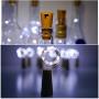 LoveNite Weinvorrats-Lichter mit Korken, 8er-Set, Batteriebetrieben, 15 LED Korkform Silberdraht, bunte Mini-Farbstreifen-Lichter für DIY, Party, Dekoration, Weihnachten, Halloween, Hochzeit (Kühlweiß)