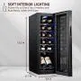Schmecke 12 Bottle Compressor Wine Cooler Refrigerator w/Lock | Large Freestanding Wine Cellar | 41f-64f Digital Temperature Control Wine Fridge For Red, White, Champagne or Sparkling Wine - Black Schmecke 12 Bottle Compressor Wine Cooler Refrigerator w/Lock | Large Freestanding Wine Cellar | 41f-64f Digital Temperature Control Wine Fridge For Red, White, Champagne or Sparkling Wine - Black