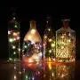 12er Set Farbige Weinlichtketten mit Korken, 7ft 20 LED Mini Wein Kork Lichtketten mit Kupferdraht, Batteriebetrieben, Sternebeleuchtung zur individuellen Gestaltung, Hochzeit, Party (Mehrfarbig)
