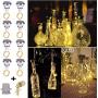KZOBYD 8 Pack Solar Diamond Bottle Lights Creative Bottle Cork with Lights 20 LED Wine Bottle Lights Cork String Fairy Light Solar Powered for Garden Patio Outdoor Tabletop Decor (Warm White)