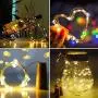 Wein-Glühbirnen-Leuchten, 12er-Set, Batteriellichter, Silberdraht, Mini-Fädenleuchten, LED-Form, Irideszenz, für DIY, Party, Dekoration, Weihnachten, Halloween, Hochzeit (20 oder 15 LEDs)
