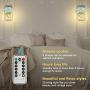 Rustic Mason Jar Sconces, Handmade Silk Flower Arrangement, EuroBird Farmhouse Wall Decorative Mason Jars with 5M LED Strip Lights for Living Room,&nb