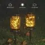 Hängeleuchten aus Glasgefäßen, Decorman 2er Set 30 LED Wasserdichte Sterne-Fairy Lights mit Stäben für Party, Terrasse, Garten, Wegbeleuchtung (Warmweiß)