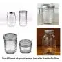 6er Pack Mason Jar Laternen, 10 LED Solar Kaltweiß Feenlaternen Deckel für Einsetzfenster für Garten, Terrasse, Party, Hochzeit, Weihnachten – Dekorative Beleuchtung für Regular Mouth Gläser
