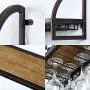 ITeeLas Wall Mounted Wine Rack - Bottle & Glass Holder-Decorative for Home Bar, Dining Room, Kitchen (1 Tier) ITeeLas Wall Mounted Wine Rack - Bottle & Glass Holder-Decorative for Home Bar, Dining Room, Kitchen (1 Tier)