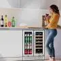 Réfrigérateur Vin et Boissons TYLZA 24 Pouces Double Zone avec Contrôle de Température Mémoire, Autoportable ou Entièrement Intégré, Mini Frigo Vin Bière, Capacité 18 Bouteilles et 57 Canettes Réfrigérateur Vin et Boissons TYLZA 24 Pouces Double Zone avec Contrôle de Température Mémoire, Autoportable ou Entièrement Intégré, Mini Frigo Vin Bière, Capacité 18 Bouteilles et 57 Canettes