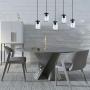 Mason jar Pendant 5 Lights，Kitchen Island Lighting Mason jar Light Fixtures ,Wellmet Farmhouse Chandelier Can be Installed in The Kitchen, Bar Counter（Black）