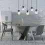 Glaspendant Beleuchtung aus Mason-Gläsern, 5-Lampe, Kücheninsel Beleuchtung, Mason Jar Leuchten, Wellmet Landhaus Kronleuchter, für Küche, Bar, Schrank (Schwarz)