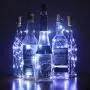 20 LED Weinvorratsleuchten mit Korken, 10er Pack – 2m Kupferdraht Sterne-Feenleuchten zur individuellen Gestaltung von Veranstaltungen, Party, Hochzeit, Weihnachten, Halloween (10er Pack – Kaltweiß)