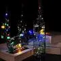 6er Pack 20 LED Weinvorratsleuchten mit Kork, Mini-Fairy Lights, Akkubetriebene Sterneleuchte zur individuellen Gestaltung, für Hochzeit, Party, Weihnachten, Halloween, Indoor und Outdoor Dekoration (4 Farben)