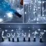 LED Weineimer Lichter mit Kork, LoveNite Batteriebetriebene 20 LED Kork-Form Silberdraht Farbige Fairy Mini Lichter (ohne Weineimer) für DIY, Party, Dekoration, Weihnachten, Halloween, Hochzeit (Kaltweiß)