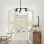Suspension Lumineuse en Mason Jar, Éclair Pendentif Rustique pour Salle à Manger, Éclair d'Îlot à 3 Lames avec Métal Rustique