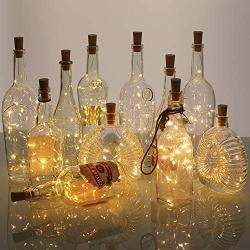 ''N/A'' Wine Bottle Lights with Cork Fairy String Lights for Wedding Party DIY Christmas Halloween Bar Decor 15 Pack