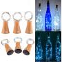 Muasdae 6 Pack Solar Wine Bottle Lights, White Light 10 LED Fairy String Lights White Solar Lights for Party, DIY, Decoration, Halloween, Wedding(White Light)