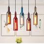 HLIGHT Wine Bottle Glass Modern Pendant Lamps, Chandelier for Kitchen Art Home Deco Dining Table, Champagne Bar Counter Decor Light