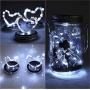 Solar Mason Jar Lights - Solar Mason String 30-Led Lid Lights Fairy Star Firefly Outdoor Waterproof Hanging Lights Decor For Patio Garden Wedding Outdoor (Cold White)(10 Pack)