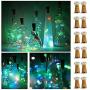 Wine Bottle Lights with Cork Decorman 12 Pcs 15 LEDs Cork Shape Silver Copper Wire Battery Powered LED Fairy String Lights for DIY/Decor/Party/Wedding/Christmas/Halloween… (red, Yellow,Blue,Green)