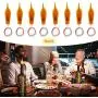 Wine Bottle Cork Lights,8 Pack Battery Operated LED Candle Flameless Tealight Cork Fairy Mini String Flame Cork Light for DIY, Party, Decor, Christmas, Halloween, Wedding (Warm Bottle Lights) (8 pack)