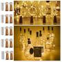 10er Set 20 LED Weinhebel-Lichter, Mini Fühlampen-Schnur, Kupferdraht, Akkubetriebene Sterne Lichter, DIY, Festival, Hochzeit, Party, Indoor, Outdoor Dekoration (Warme Weiß)