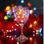 10er Set Weinvorrats-Leuchten mit Korken, 15 LED Silberdraht Korken-Leuchten, wasserdicht, batteriebetrieben, Weihnachtslichtketten für Gläser, Party, Hochzeit, Weihnachten (Farbig)