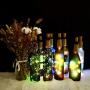 20 LED Weinrunk-Lichter, Batteriebetriebene LED Kork-Form Silber-Kupferdraht Farbige Fee Mini Lichterkette für DIY Weihnachten Halloween Hochzeit Party Dekoration, 20 Stück (4 Farben)