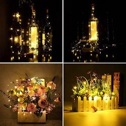 Betus 10 Pack Wine Bottles Cork String Lights - Battery Powered - Decorations for Garden, Wedding, Christmas & Party - Warm Light – 10 LEDs/3 Ft (Packs of 10)