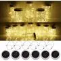 Solar String Lights mit Mason Jar Deckel, Warme Weiß, 6er Pack, 20 LED, Wasserdicht, Hänge-Fairy-Sternbeleuchtung für Standard-Mason-Jars, für Patio, Hochzeit, Laternen, Tischdeko (Warme Weiß)