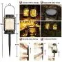 Hängeleuchten aus Glasgefäßen, Decorman 2er Set 30 LED Wasserdichte Sterne-Fairy Lights mit Stäben für Party, Terrasse, Garten, Wegbeleuchtung (Warmweiß)