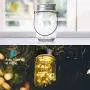 Solar-Mason-Jar-Lichter, 8er Pack mit 30 LEDs, Sternen-Feenlicht-Glühwürmer-Laternen für Außen, Terrasse, Garten, Hof, Hochzeit, 8 Hängevorrichtungen (Gläser nicht enthalten) (Warmweiß)
