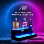 Liquid Closet LED Light Illuminated Drink Liquor Bottle Display 2 Step (16 inch Length) for Commercial or Home Bar | Customizable Colors Includes Wireless Remote Control and Power Supply