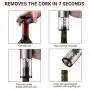 Ouvre-bouteille électrique REDMOND, Rechargeable Sans Fil en Acier Inoxydable Automatique avec Coupe-Cork, Extracteur de Bouchon, Base de Coupe-Cork pour Usage Domestique, WO002