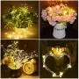 E-Cloud Shop Weinvorrats-Lichter mit Korken, Korklichter für Flaschen, 6,5 ft 20 LED-Lichter, batteriebetriebene Weihnachtsstring-Lichter für Party Halloween Hochzeit (Warme Weiß, Silberdraht, Packung mit 12)