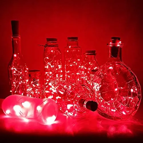 PheiLa 10 Pack Wine Bottle Lights Red Christmas Lights Battery Operated Valentine Lights Waterproof 3.3ft LED Cork Shape Silver Wire Fairy Lights for Jar Party Wedding Bar Valentines Gift Decoration PheiLa 10 Pack Wine Bottle Lights Red Christmas Lights Battery Operated Valentine Lights Waterproof 3.3ft LED Cork Shape Silver Wire Fairy Lights for Jar Party Wedding Bar Valentines Gift Decoration