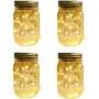 Guirlande Lumineuse LED pour Bocal en Verre, 4 Pièces, 20 LEDttes Lumineuses Chaudes Blanc, avec 4 Bocaux et 4 Supports pour Patio, Jardin, Mariage Guirlande Lumineuse LED pour Bocal en Verre, 4 Pièces, 20 LEDttes Lumineuses Chaudes Blanc, avec 4 Bocaux et 4 Supports pour Patio, Jardin, Mariage