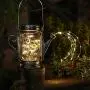Lampe Mason en verre de style chaudière rétro, 2 packs, 45 LED, pour décoration de terrasse, jardin, patio. Lampe Mason en verre de style chaudière rétro, 2 packs, 45 LED, pour décoration de terrasse, jardin, patio.