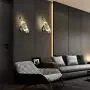 Moderne Wandlampe, Innenwandleuchte mit Weinflasenkranz, Beleuchtung mit Bläschenglas für Schlafzimmer, Flur, Raumdeko – Nicht dimmbaubar (Warme Weiß)