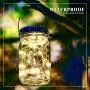 30 LED Solar Mason Jar Deckel-Leuchten, 6er Pack Wasserdichte Sterne- und Laternen-Fairy-Leuchten mit 6 Hängern, Ideal für Mason Jar Dekoration, Patio Hochzeit Weihnachten Party Innen/Außen (Warmweiß)