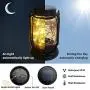 Solarleuchter aus Glasbehältern, 2er Set, 30 LED-Lichter, hängende Solar-Lichter, dekorative Solar-Lichter für Zuhause, Garten, Terrasse, Party, Hochzeit