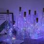 XingTong Weinachtslichtketten mit Korken – 10er Pack, 12 Ersatz Batterieleuchten mit Zeitschaltfunktion, Silber-Kupferdraht, für Party, Hochzeit, Halloween, Weihnachten (4 Farben)