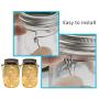 4er Pack Solar Mason Jar Lichter, 30 LEDs Hängende Solar Laternen Garten Dekoration Outdoor Lichter Warme Weiß für Tisch Dekoration Zauberkerzen für Garten Hochzeit Weihnachten Party (4er Pack Bunt)