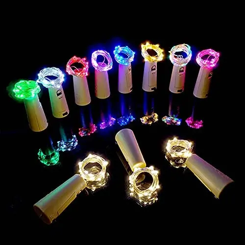 30 LED 9er Korken-Lichter mit Korken, 9,84m Akkubetriebene Korken-Fadenlampen für DIY-Feenlampen, Dekoration für Zuhause, Party, Hochzeit, Weihnachten, Halloween, Indoor und Outdoor